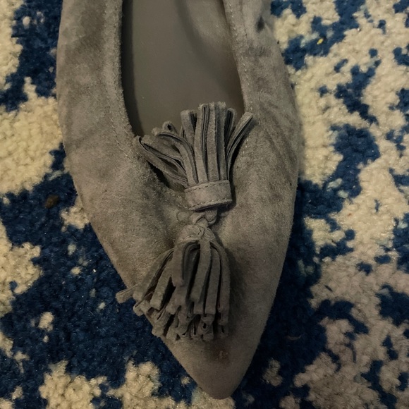 J Crew Pointed Toe Gray Suede Flats - Picture 3 of 7